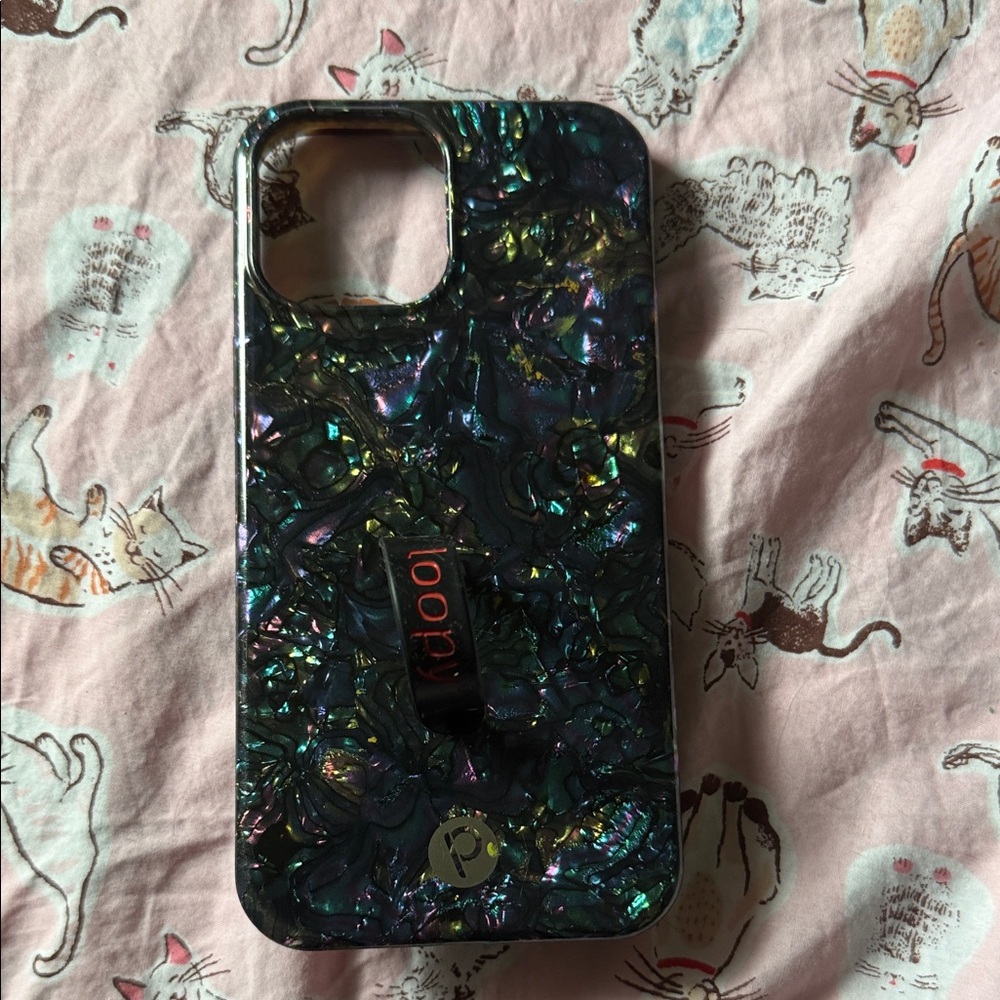 Loopy Case Iridescent Black green  pink purple iPhone 12 Pro Max Case